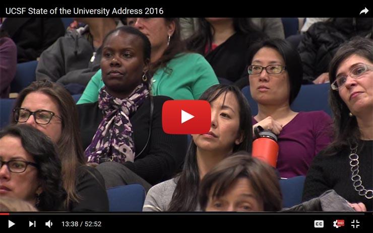 Attendees in the audience at the 2016 State of teh University Address
