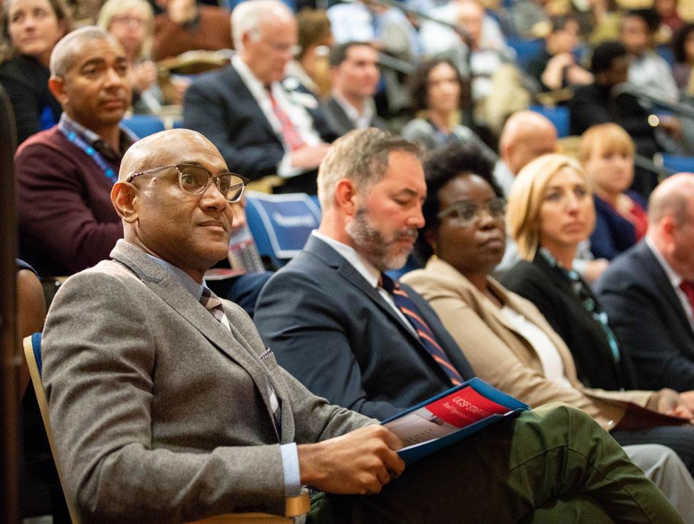 Members of the UCSF community participate in a Q & A session as part of the Annual Chancellor's Leadership Forum on Diversity and Inclusion.