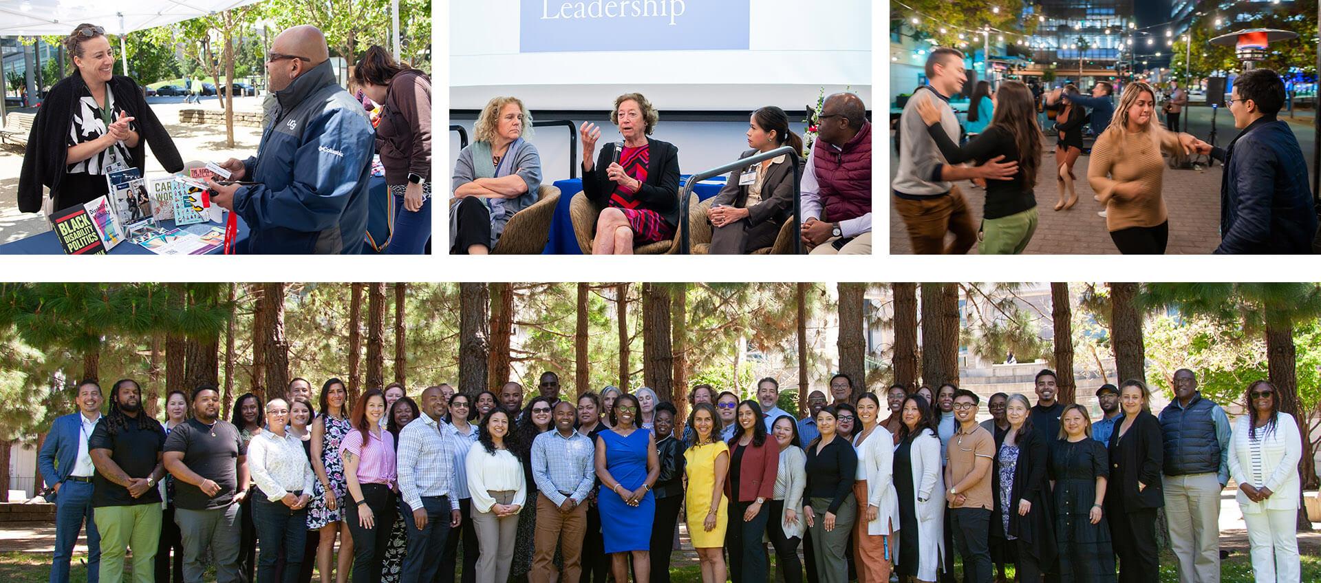 Collage of UCSF community members engaging in various campuis-sponsored events