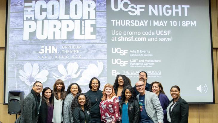 UCSF community members attending UCSF Night at The Color Purple