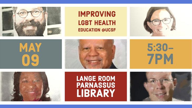 Screen grab of the Improving LGBT Health Education @ UCSF flyer