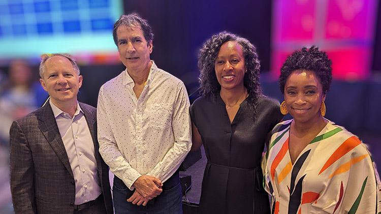 Left to right: Peter Sokolove, MD, Robert Rodriguez, MD, Starr Knight, MD, and Evelyn Porter, MD, MS, at SAEM